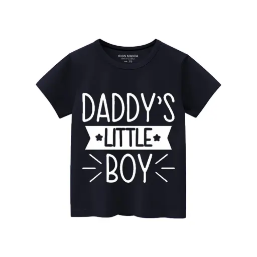 Awesome Daddy's Little Boy  Half-Sleeve Summer T-Shirt for Kids – Cute & Comfortable Cotton Tee