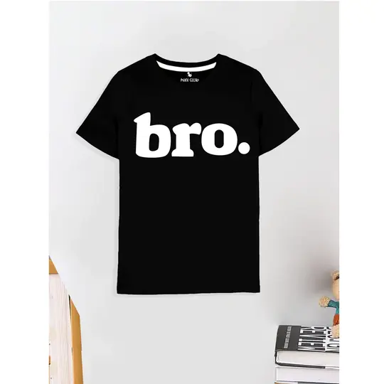 Bro Printed T-Shirt for Kids – Stylish & Comfortable Boys' Tee