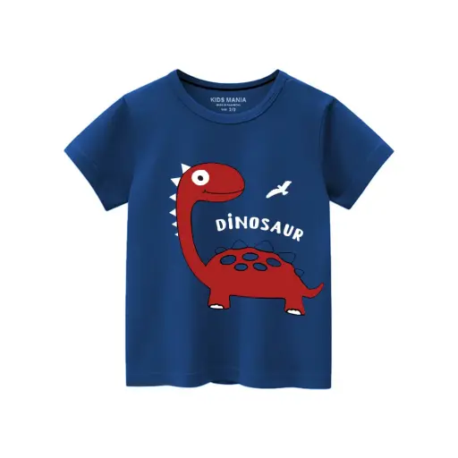 Dinosaur Half Sleeve Boys Cotton T-Shirts