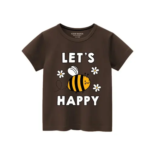 Let's Bee Happy Premium Cotton Kids T-Shirts
