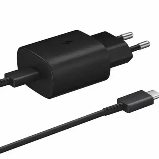 Samsung 25w 2 Pin PD Adapter with USB-C to USB-C Cable